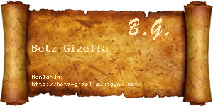Betz Gizella névjegykártya